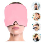 Gorro Relajante Gel Caliente o Frio Dolores de Cabeza o migrañas Rosa
