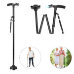 Bastón Ortopedico plegable antideslizante regulable con Luz Led
