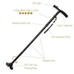 Bastón Ortopedico plegable antideslizante regulable con Luz Led - Imagen 4