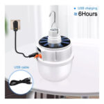 Foco Lámpara Led Portátil Solar Recargable Iluminación para Camping y el Hogar - Imagen 5