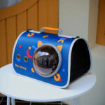 Caja Bolso transportadora de Mascotas Gatos o Perros - Azul - Imagen 2