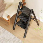 Escalera Metálica Plegable de 3 Peldaños Reforzado – Estabilidad, Elegancia y Comodidad en Cada Paso - Imagen 4