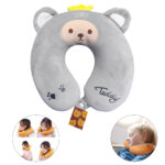 Almohada Viaje Infantil Comodidad y Diversión en Cada Aventura - Gris