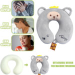 Almohada Viaje Infantil Comodidad y Diversión en Cada Aventura - Gris - Imagen 3