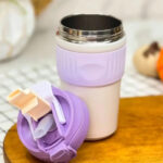 Vaso o taza termica Caliente o Frio de Acero inoxidable 450 ML - LILA - Imagen 2