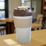 Vaso o taza termica Caliente/Frio de Acero inoxidable 450 ML - MARRON - Imagen 2