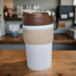 Vaso o taza termica Caliente/Frio de Acero inoxidable 450 ML - MARRON - Imagen 3