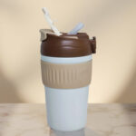 Vaso o taza termica Caliente/Frio de Acero inoxidable 450 ML - MARRON - Imagen 5