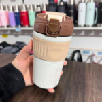 Vaso o taza termica Caliente/Frio de Acero inoxidable 450 ML - MARRON - Imagen 6