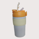 Vaso o taza termica Caliente/Frio de Acero inoxidable 450 ML - NARANJA - Imagen 5