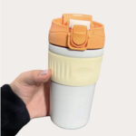 Vaso o taza termica Caliente/Frio de Acero inoxidable 450 ML - NARANJA - Imagen 6
