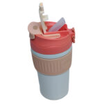 Vaso o taza termica Caliente o Frio de Acero inoxidable 450 ML - ROSA - Imagen 3