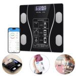 Balanza Báscula Digital Inteligente con Bluetooth Controla Tu Peso y Salud Desde Tu Celular - Negro