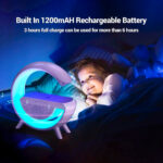 Parlante Lampara RGB Cargador Inalámbrico Radio 4 en 1 y Bluetooth - Imagen 4