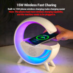 Parlante Lampara RGB Cargador Inalámbrico Radio 4 en 1 y Bluetooth - Imagen 7