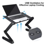 MesaSoporte con Cooler Ajustable Ergonómica para Laptop Portátil Comodidad en Cualquier Lugar - Imagen 4