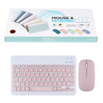 Kit de Teclado y Mouse inalámbrico portátil con Bluetooth - Rosado