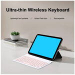 Kit de Teclado y Mouse inalámbrico portátil con Bluetooth - Rosado - Imagen 5