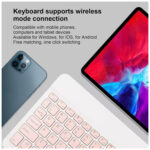 Kit de Teclado y Mouse inalámbrico portátil con Bluetooth - Rosado - Imagen 7